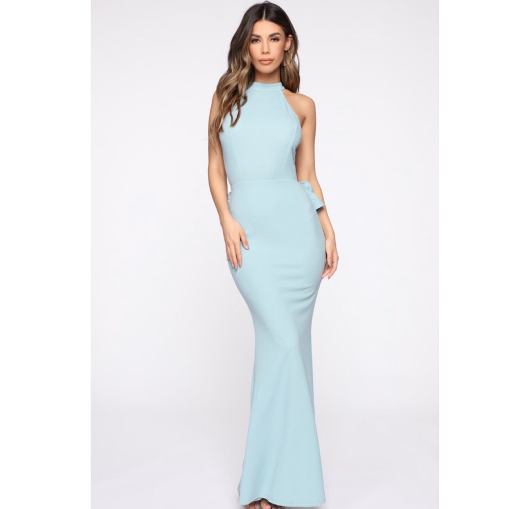 Fashion Nova Halter Long Dress